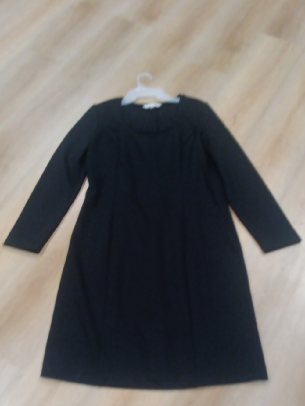TravelSmith Black Long-Sleeve A-Line  Dress Size M